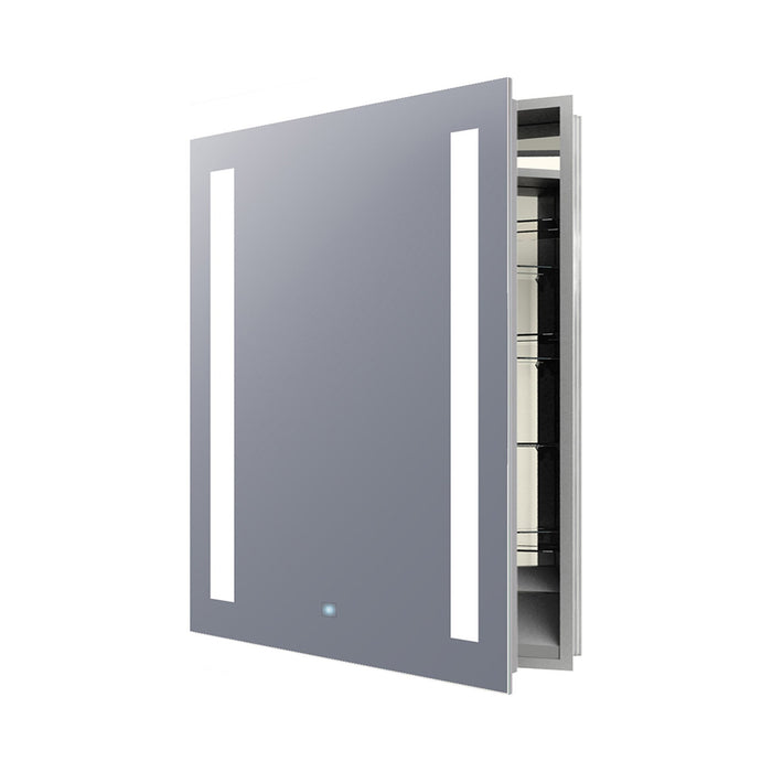Ascension LED Mirrored Cabinet in Small/Left Door Swing.