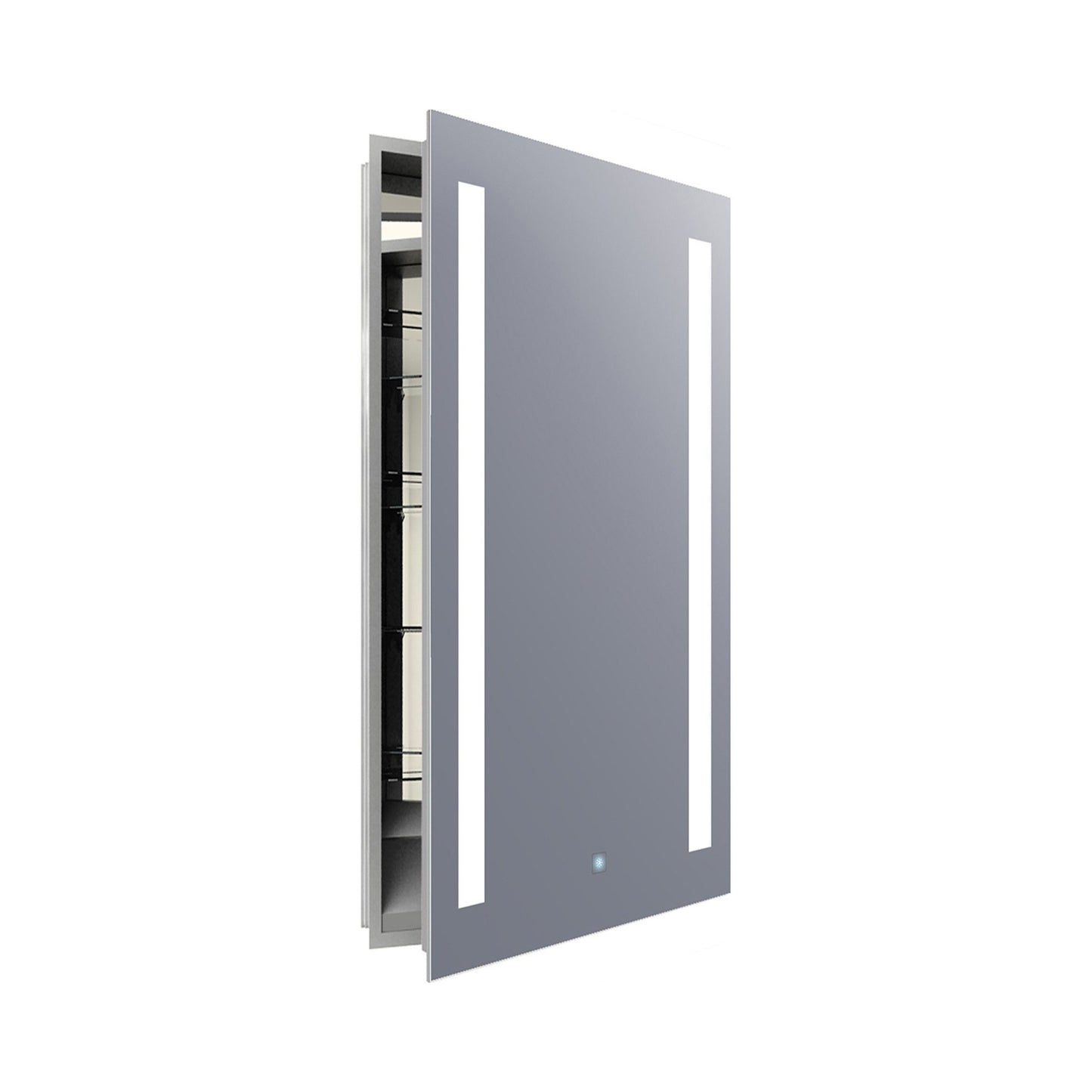 Ascension LED Mirrored Cabinet in Large/Right Door Swing.