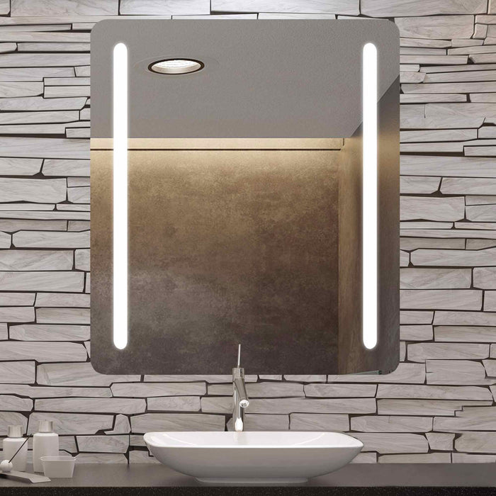 Bela LED Lighted Mirror in bathroom.