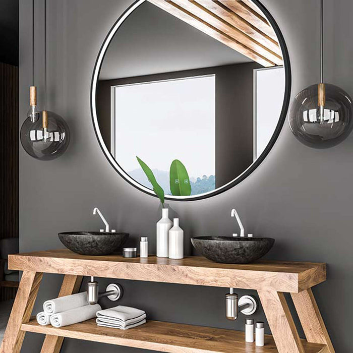 Brilliance LED Lighted Mirror in bathroom.