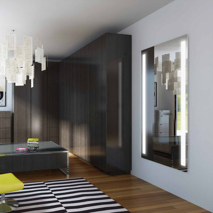 Fusion LED Wardrobe Mirror in bedroom.