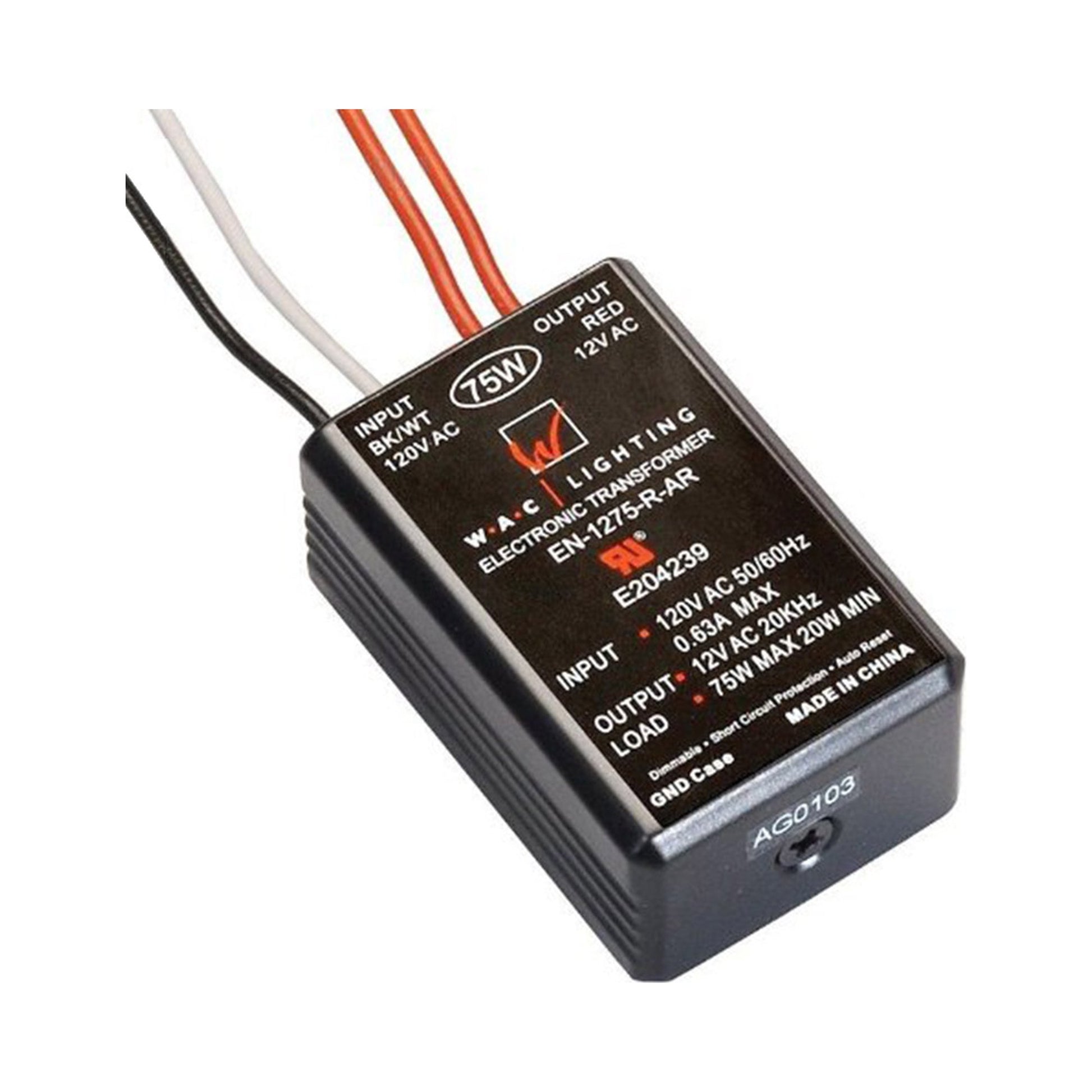 Electronic Remote Transformer 120V/12V (75W).
