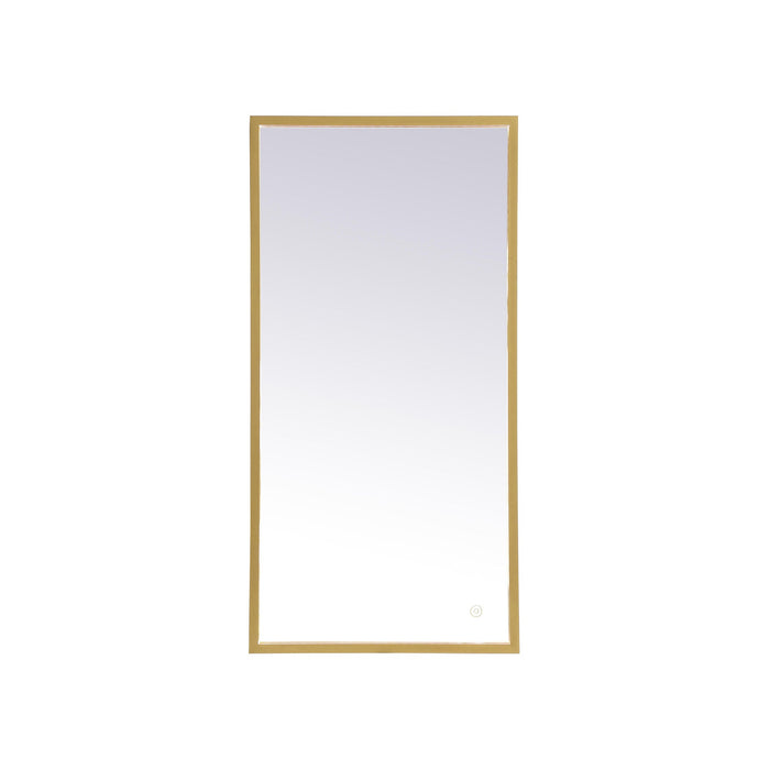 Pier LED Mirror Wall Light in Brass (18" x 36")