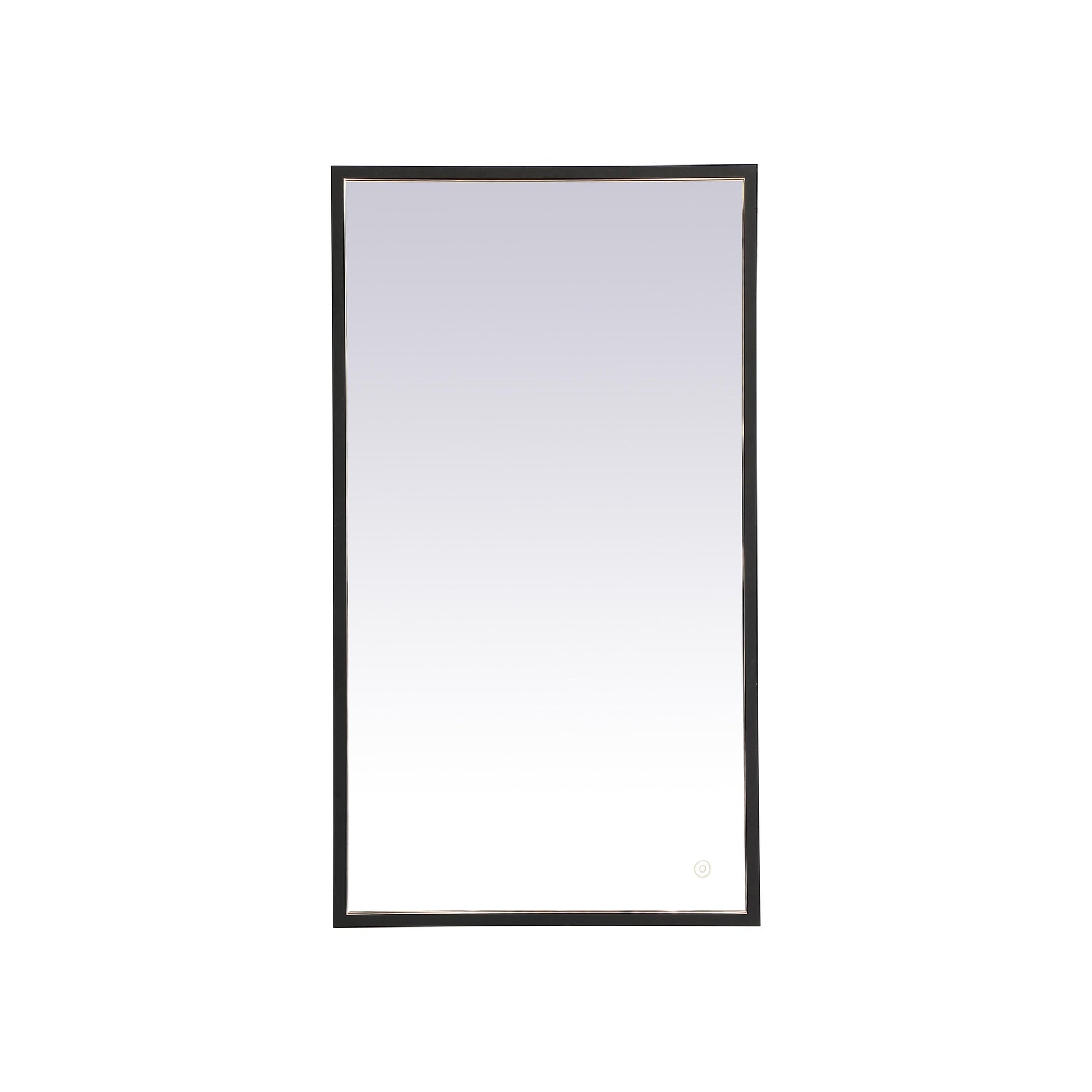 Pier LED Mirror Wall Light in Black (20" x 36").