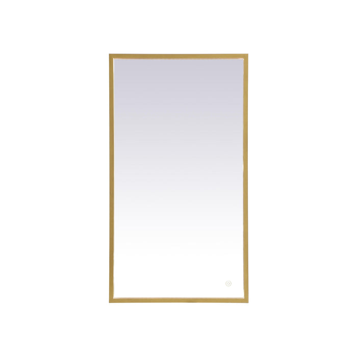 Pier LED Mirror Wall Light in Brass (20" x 36")