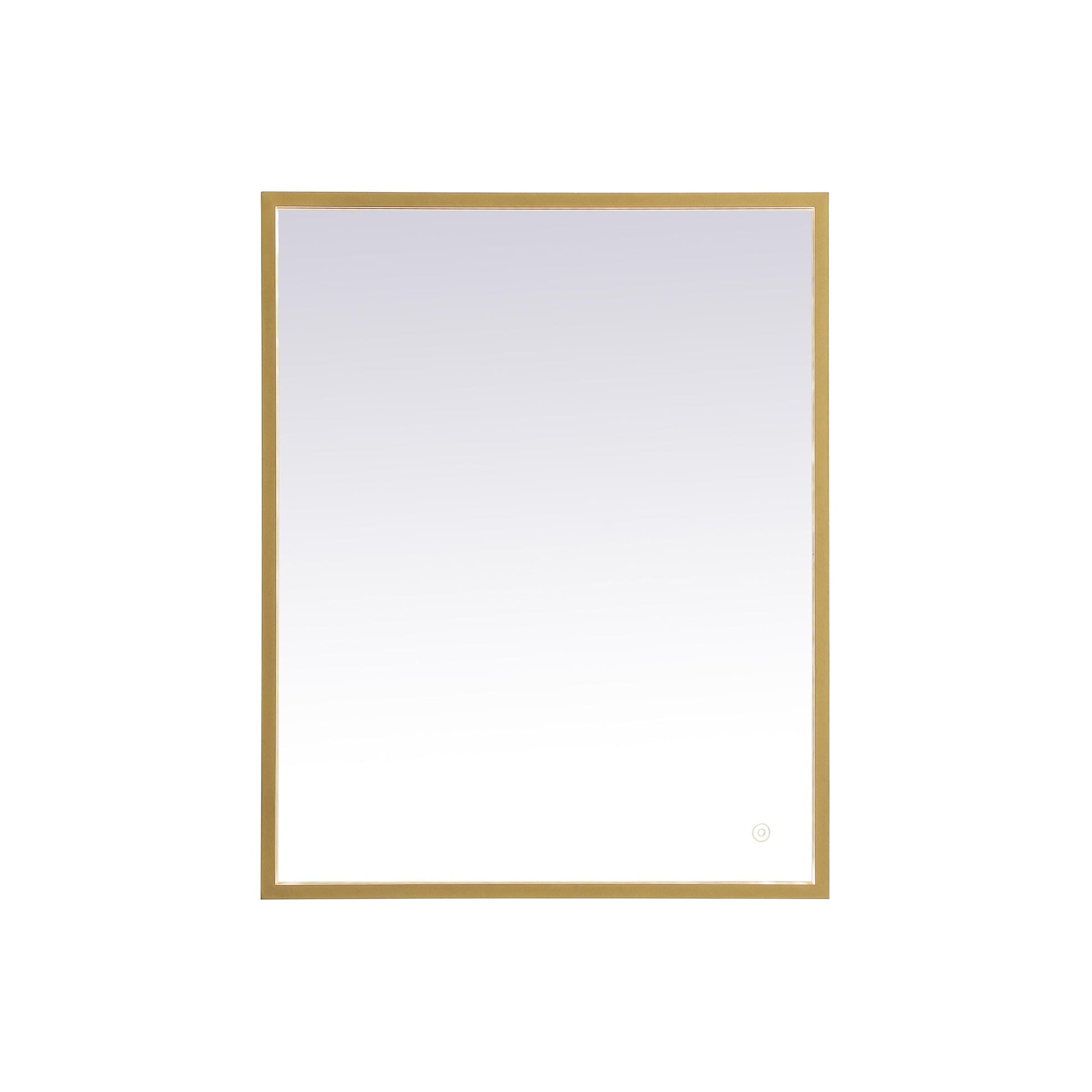 Pier LED Mirror Wall Light in Brass (24" x 30").