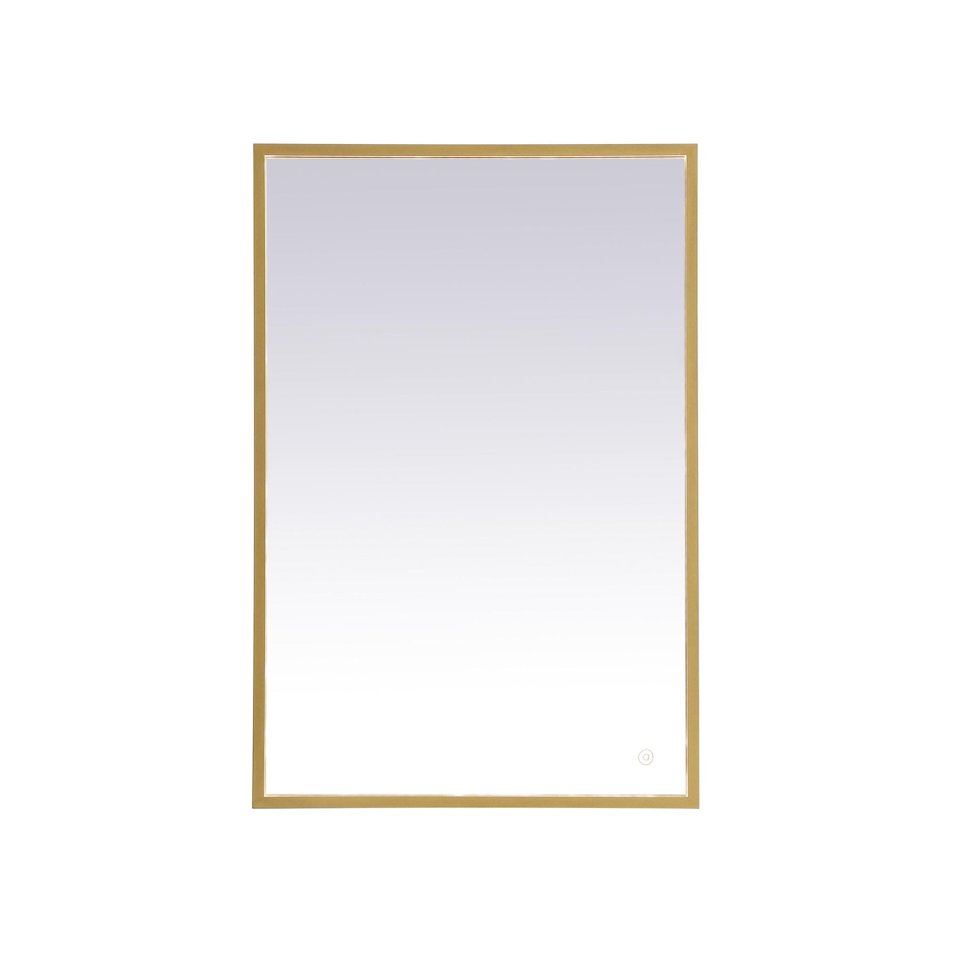 Pier LED Mirror Wall Light in Brass (24" x 36").
