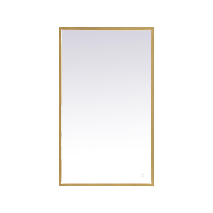 Pier LED Mirror Wall Light in Brass (24" x 40")