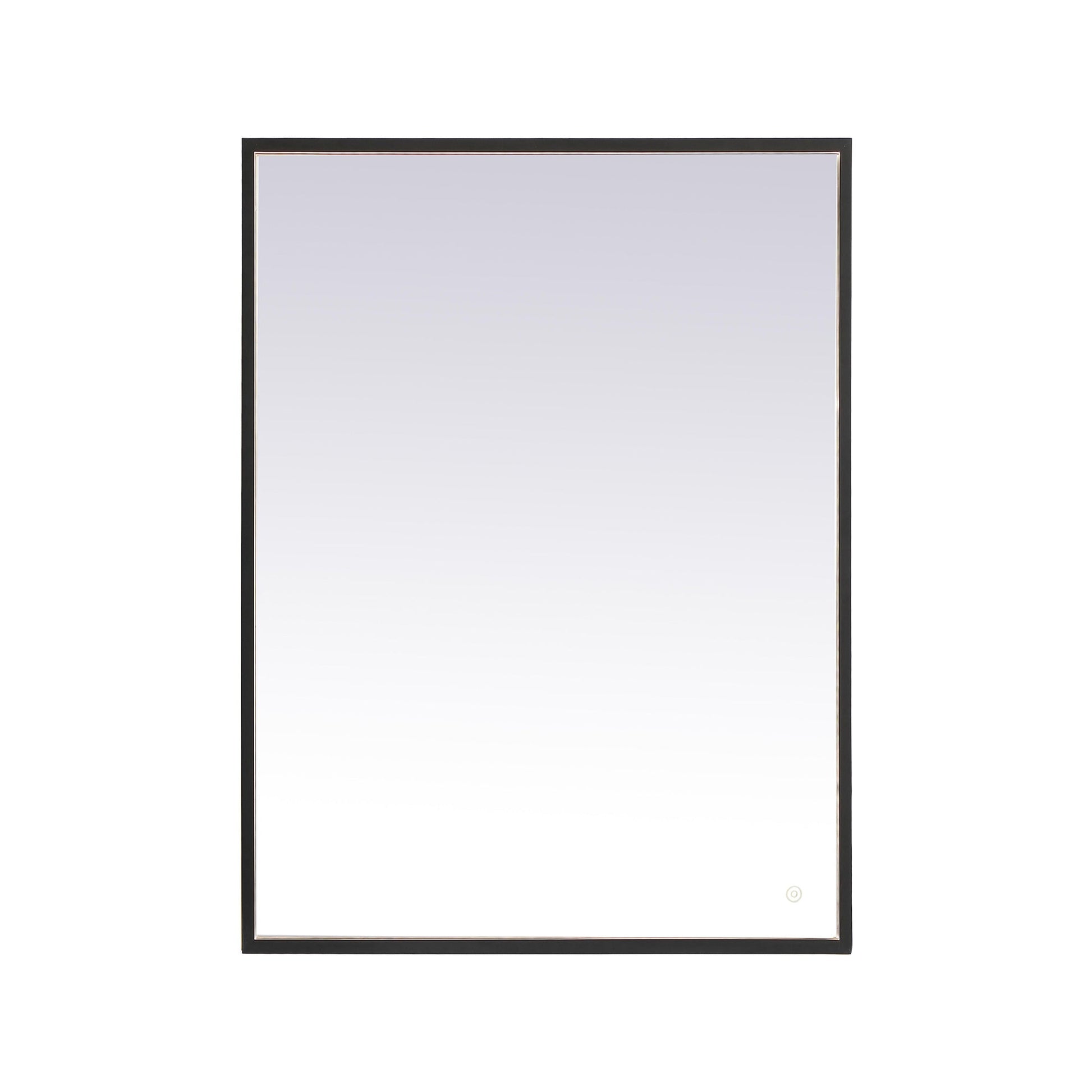 Pier LED Mirror Wall Light in Black (30" x 40").