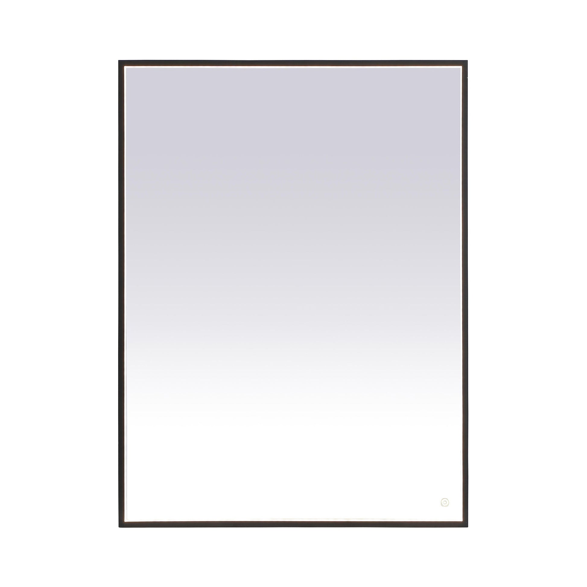 Pier LED Mirror Wall Light in Black (36" x 48").