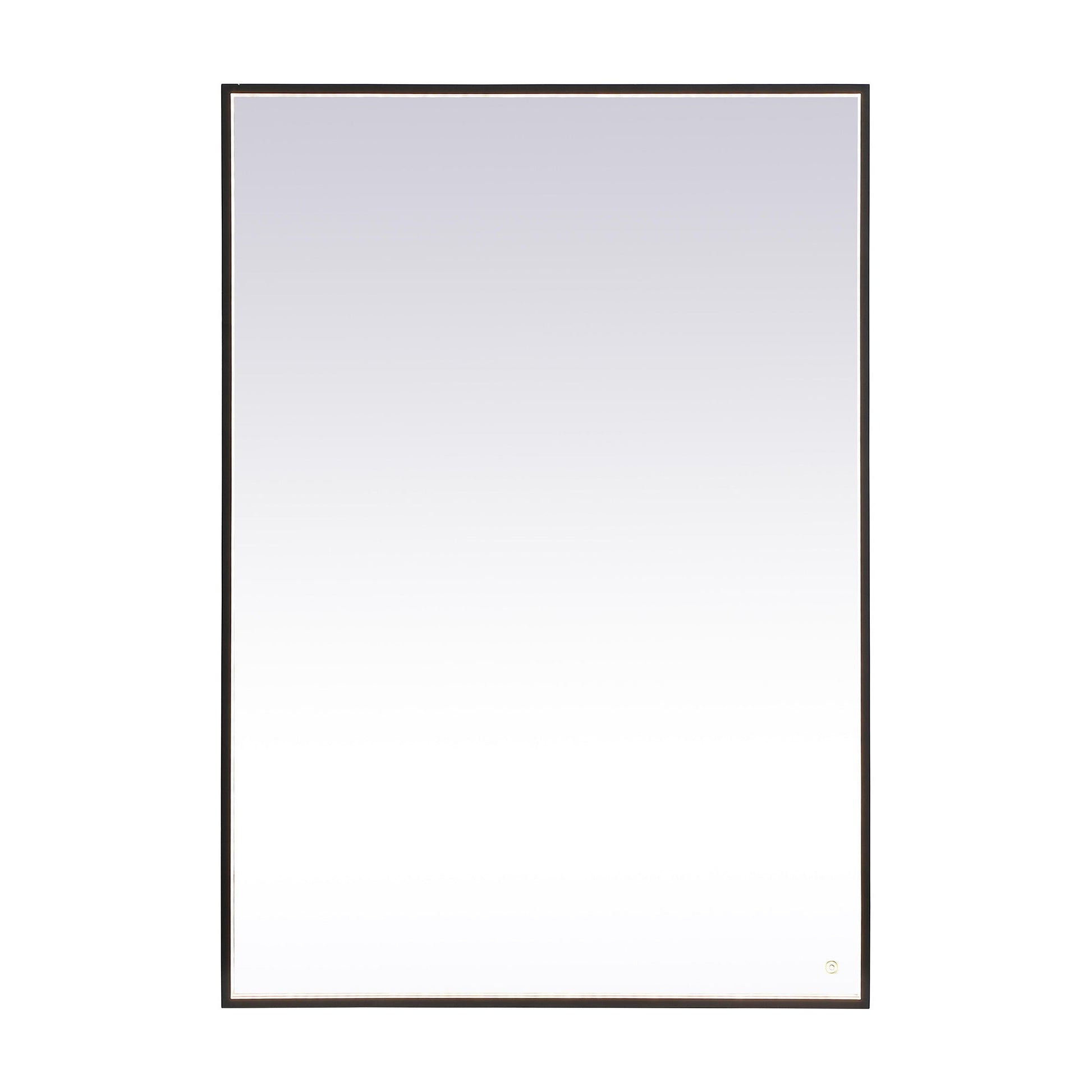 Pier LED Mirror Wall Light in Black (42" x 60").