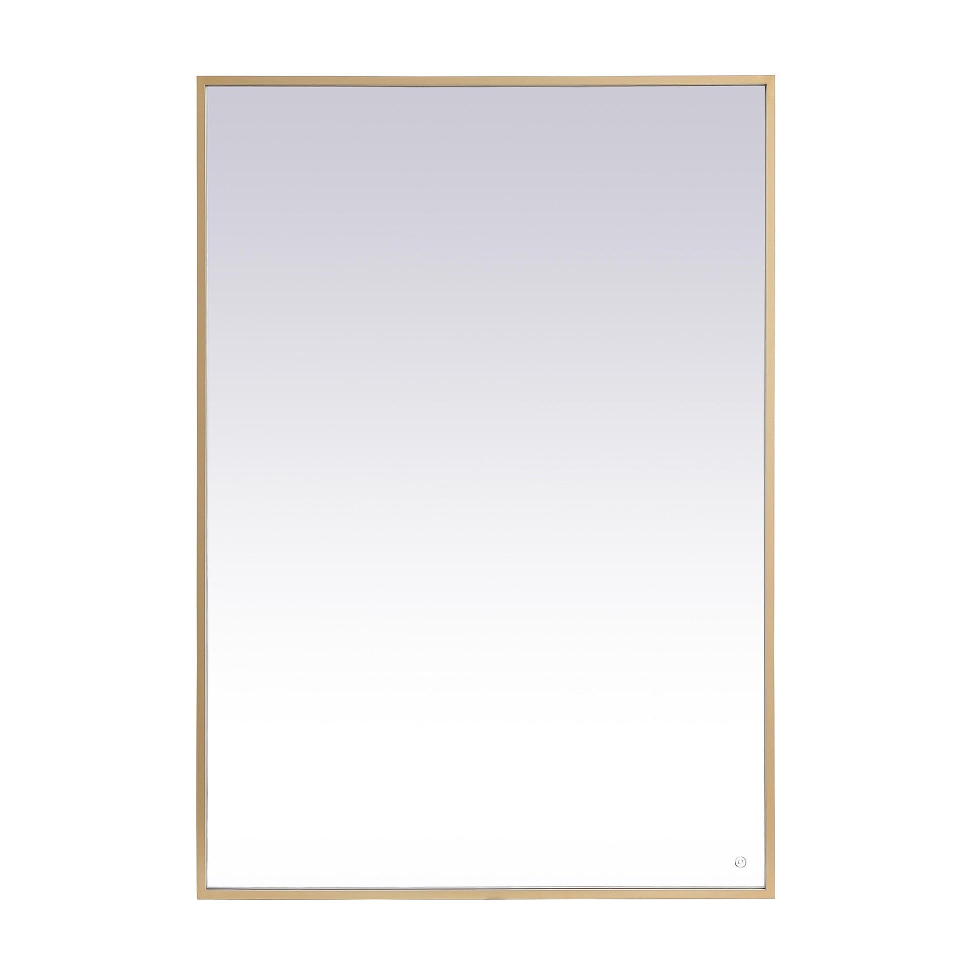 Pier LED Mirror Wall Light in Brass (42" x 60").