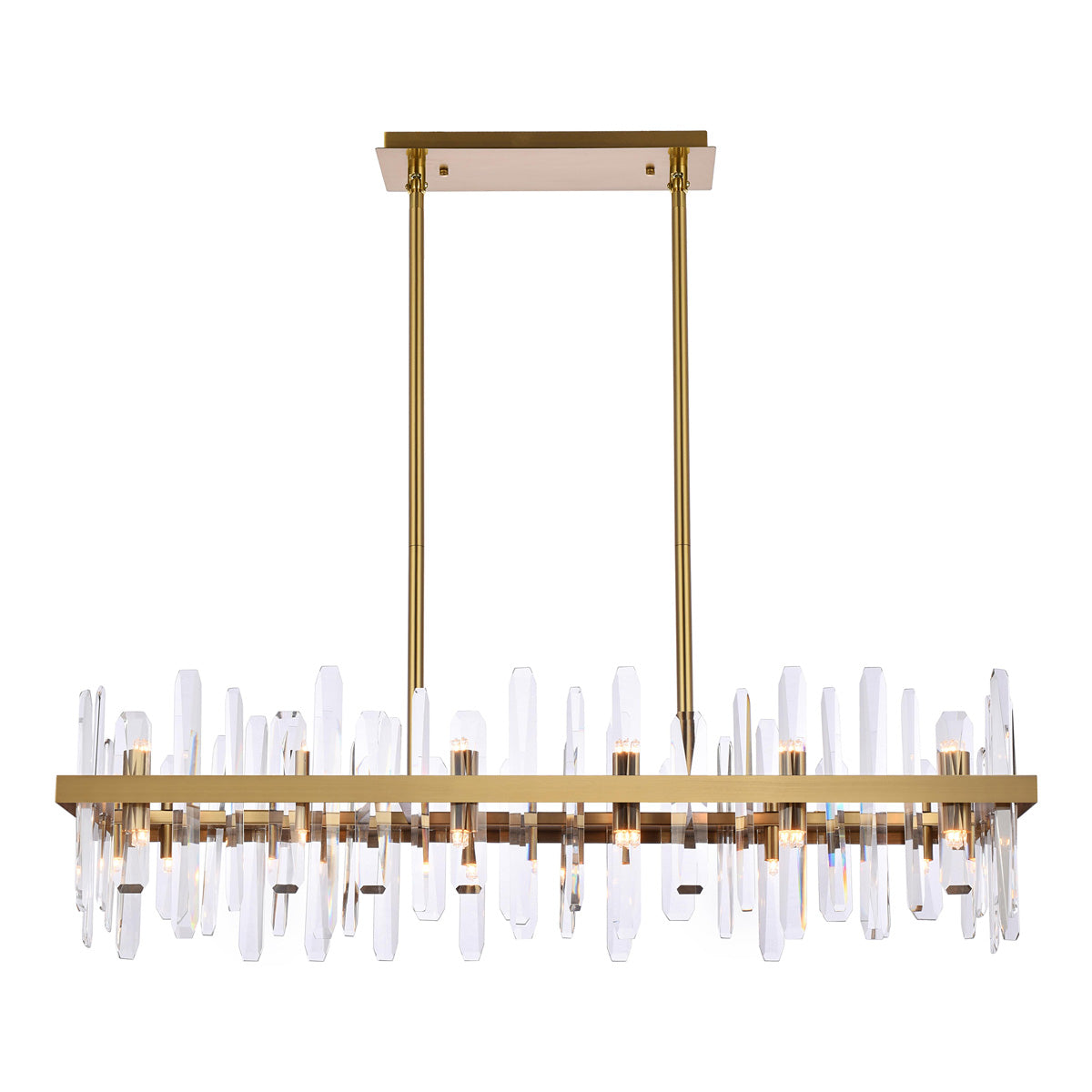 Serena Chandelier in Satin Gold (Large).