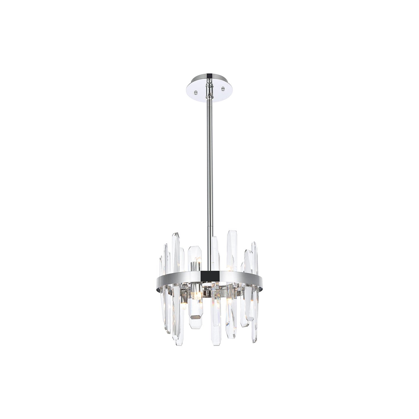 Serena Pendant Light in Chrome (12-Inch).