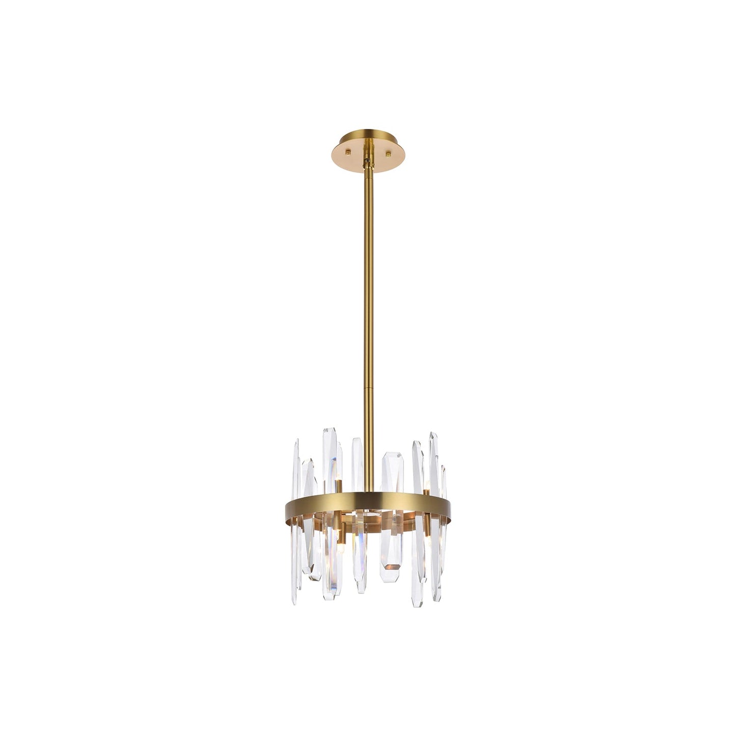 Serena Pendant Light in Satin Gold (12-Inch).