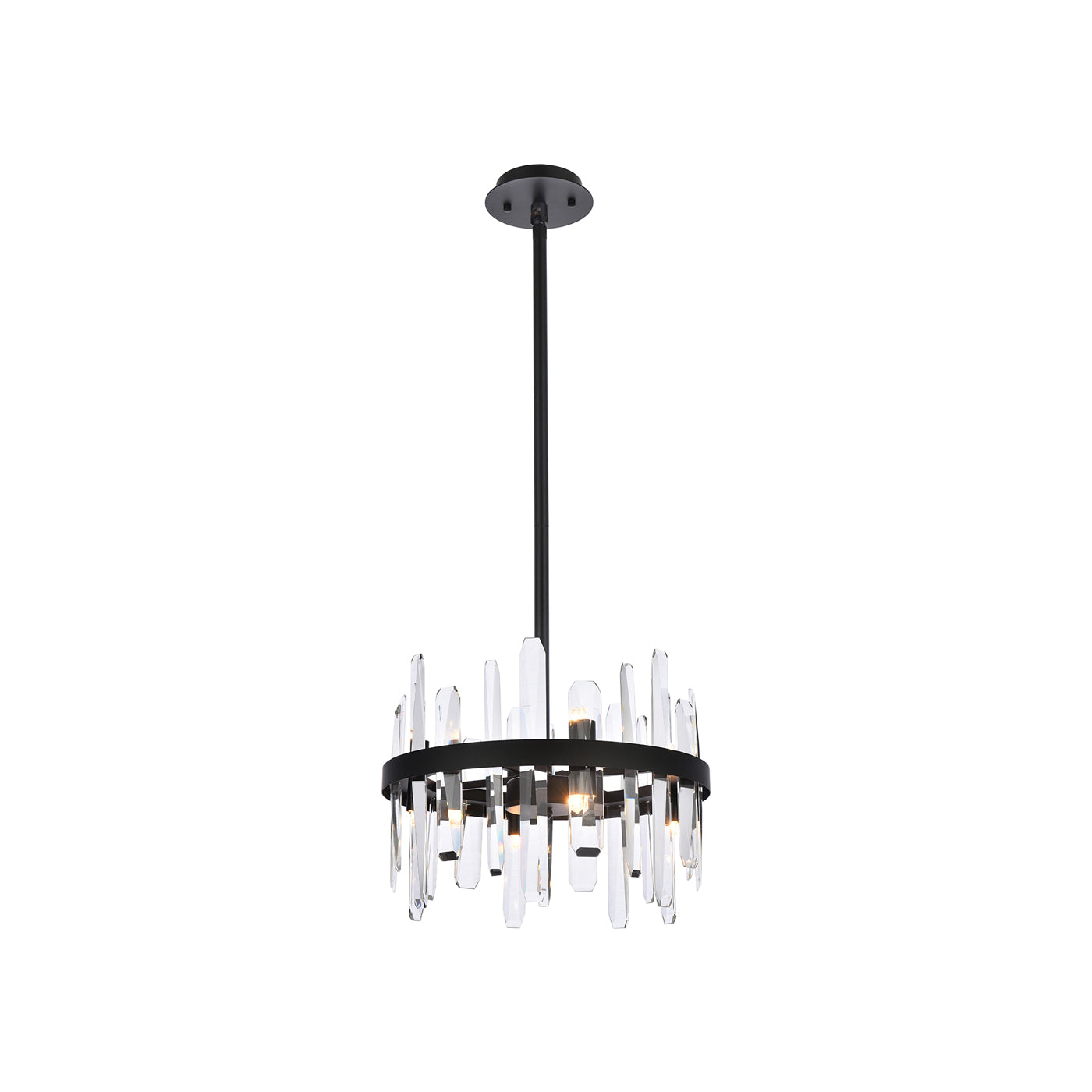 Serena Pendant Light in Black (16-Inch).