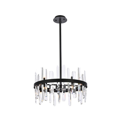 Serena Pendant Light in Black (20-Inch).