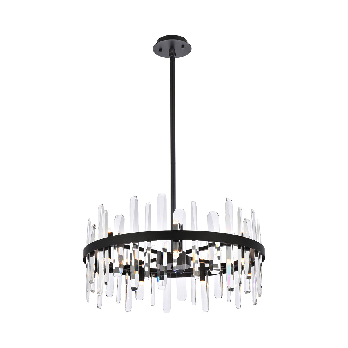 Serena Pendant Light in Black (25-Inch).