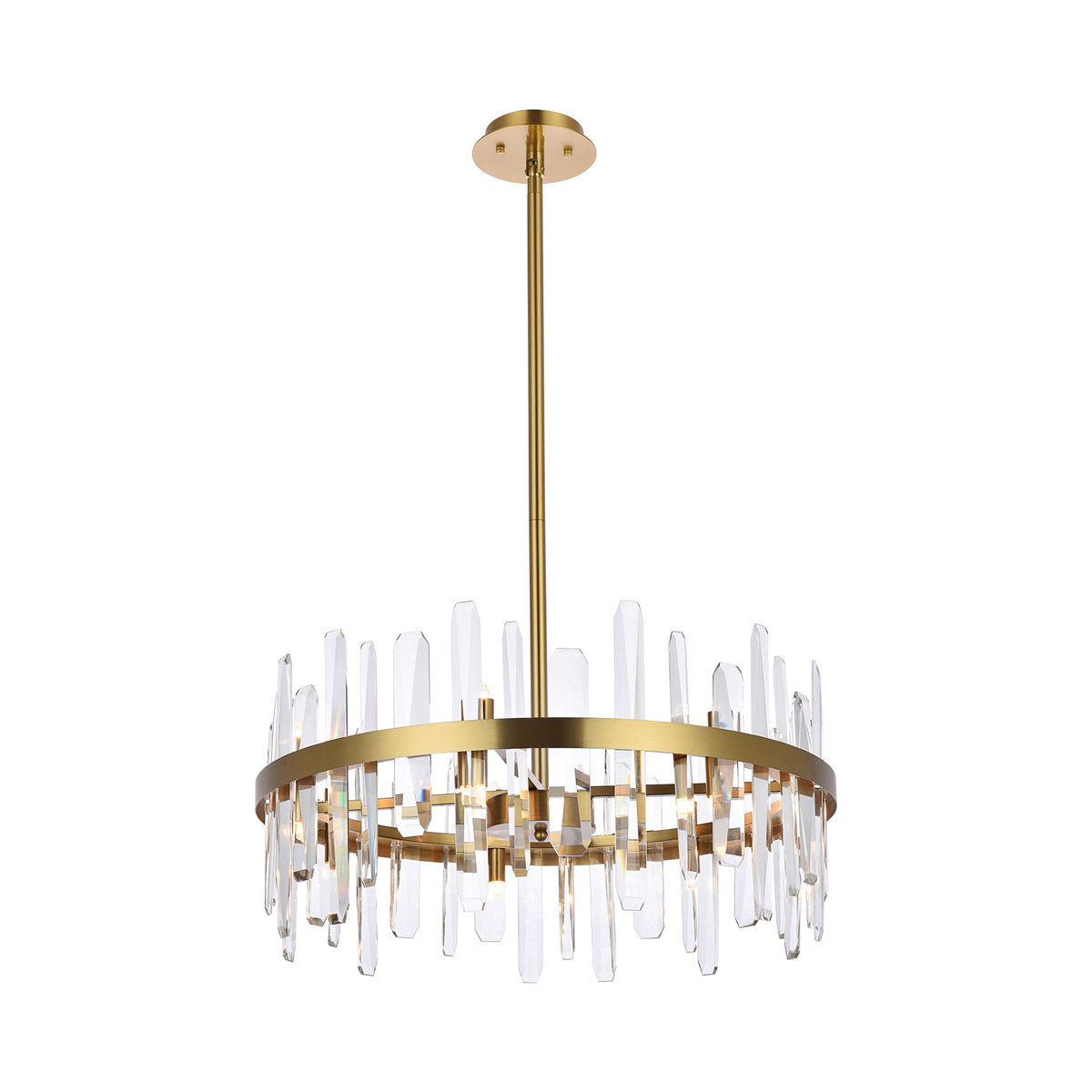 Serena Pendant Light in Satin Gold (25-Inch).