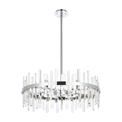 Serena Pendant Light in Chrome (32-Inch).