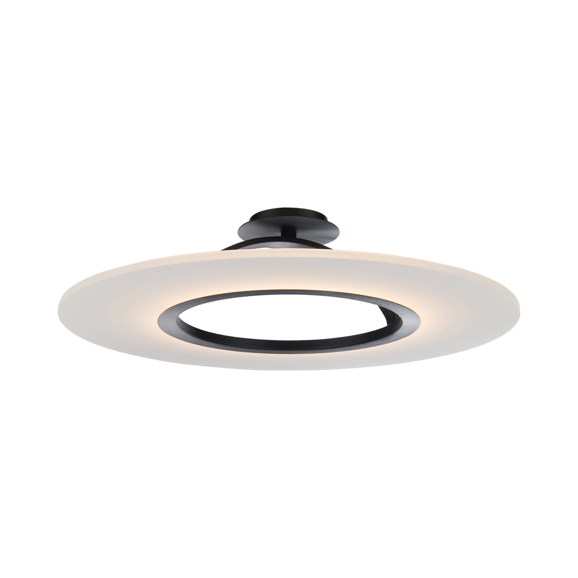 Elektron LED Convertible Semi-Flush Mount Ceiling Light in Black (Small).