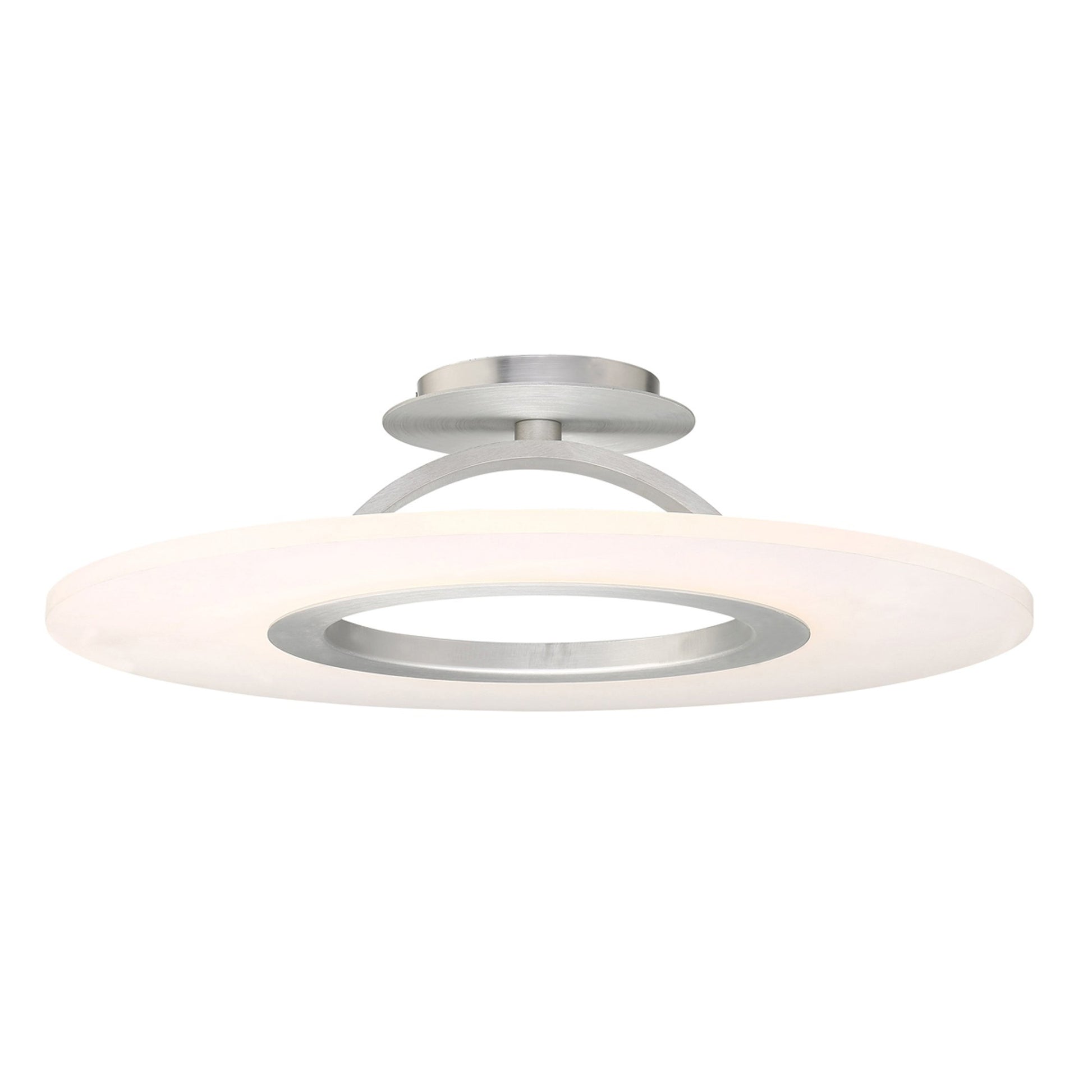 Elektron LED Convertible Semi-Flush Mount Ceiling Light in Brushed Aluminum (Large).