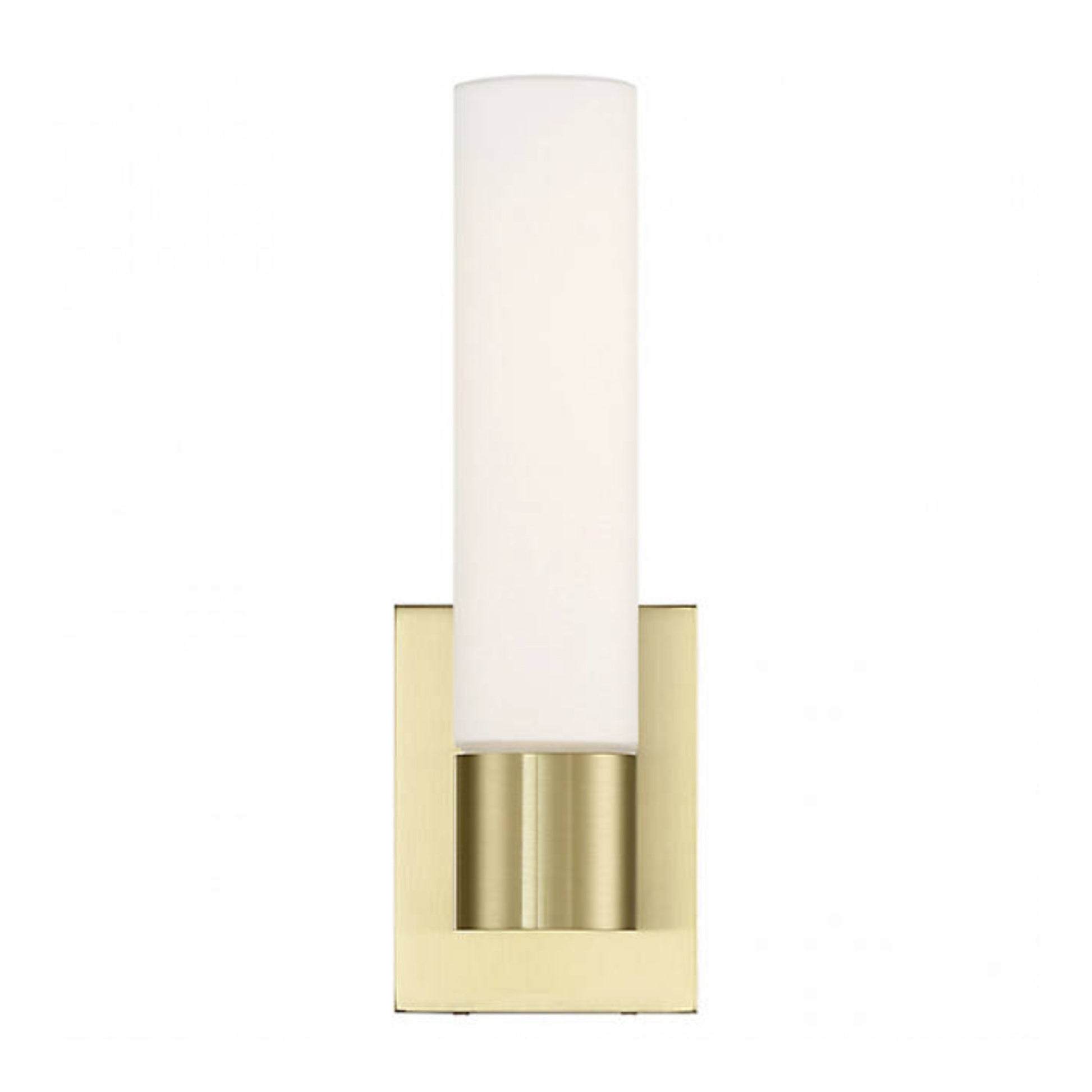 Elementum LED Bath Wall Light in Brushed Brass.
