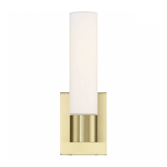 Elementum LED Bath Wall Light in Brushed Brass.