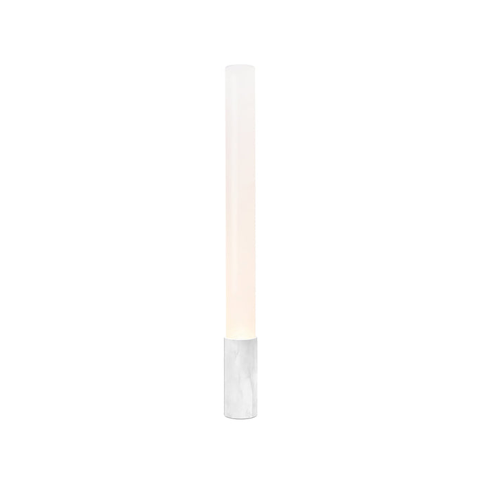 Elise Floor Lamp in White/Marble (Medium).