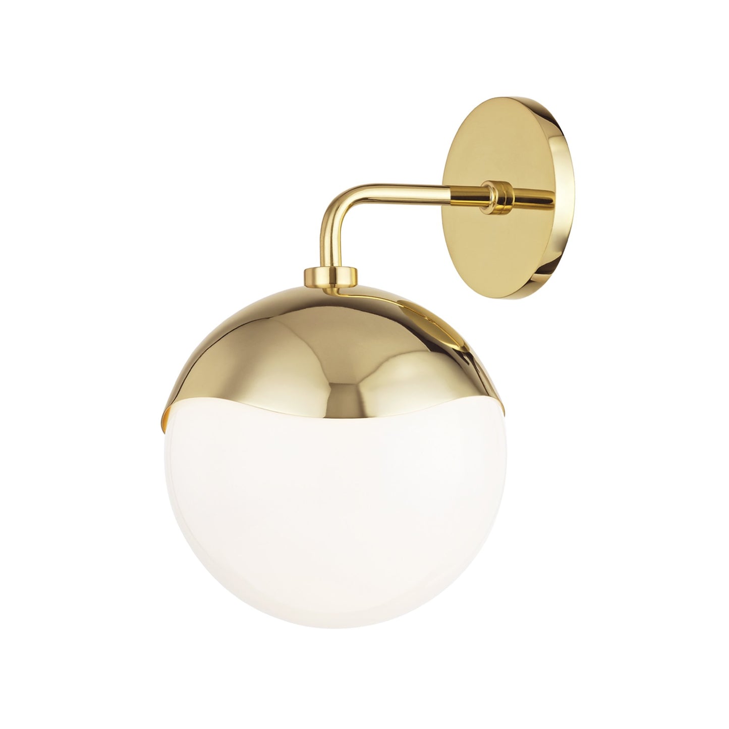 Ella Wall Light in Polished Brass.