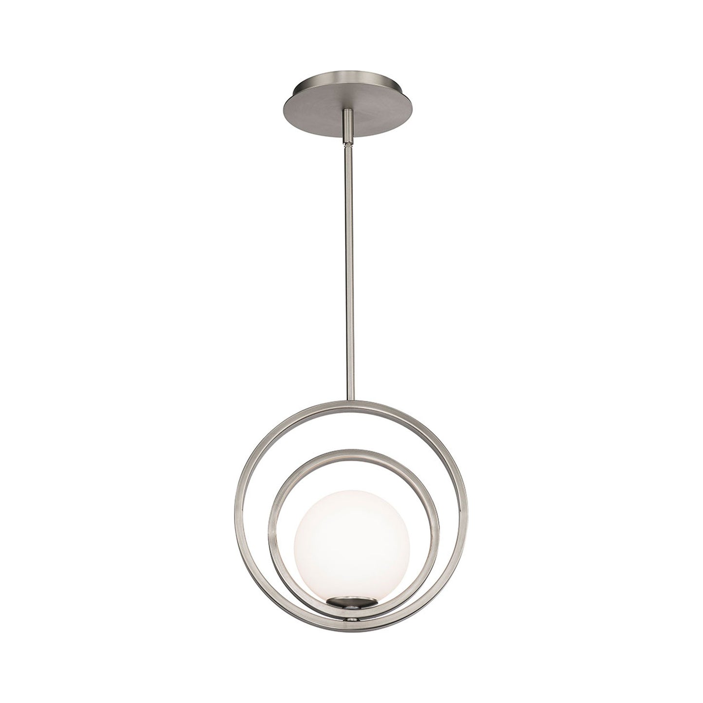 Ellington LED Mini Pendant Light in Brushed Nickel.