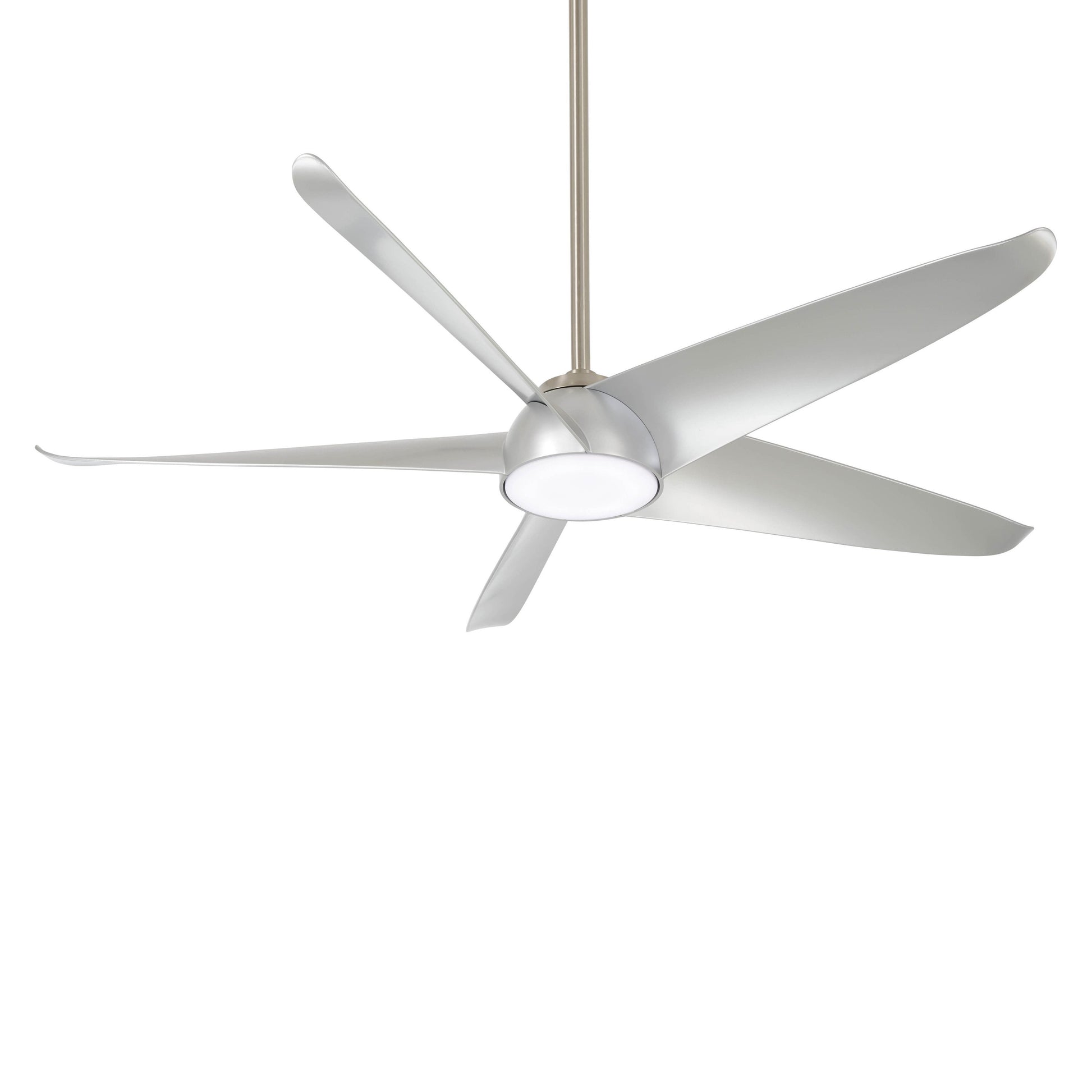 Ellipse LED Ceiling Fan in Silver.