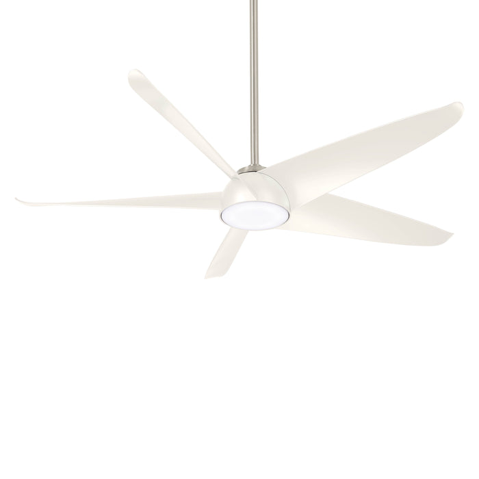 Ellipse LED Ceiling Fan in White.
