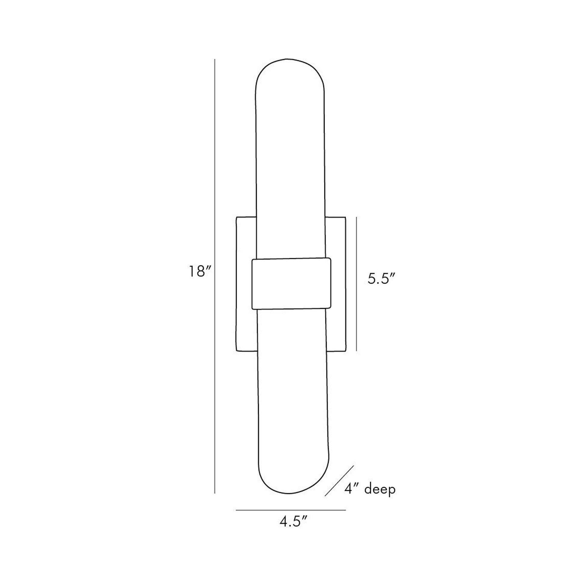 Elyse Wall Light - line drawing.