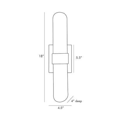 Elyse Wall Light - line drawing.