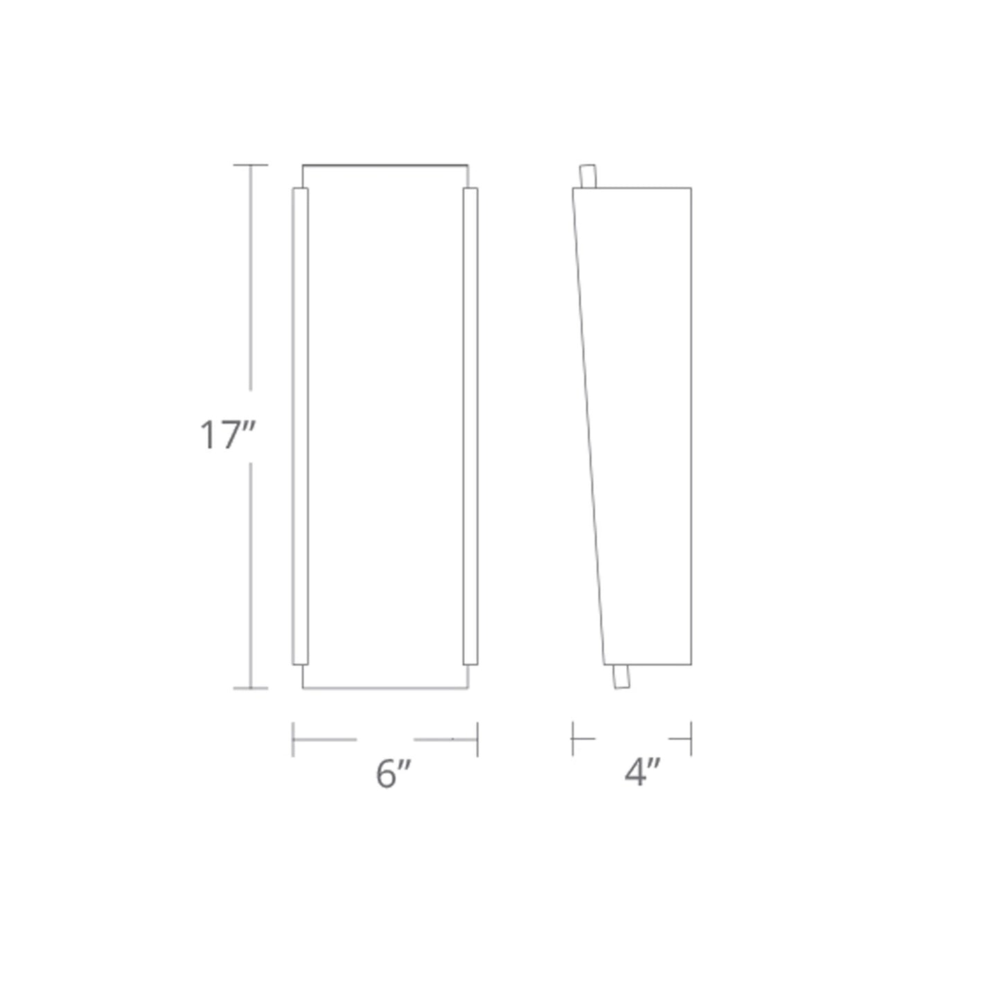 Elysia LED Wall Light - line drawing.