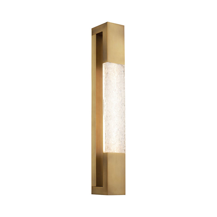 Ember LED Bath Wall Light in Aged Brass.