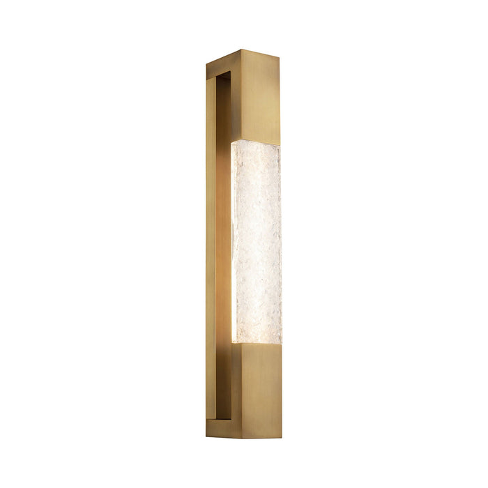 Ember LED Bath Wall Light in Antique Brass.