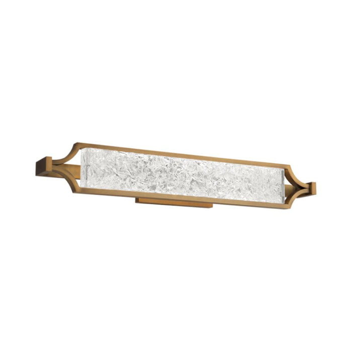 Emblem LED Bath Vanity and Wall Light in Small/Aged Brass.
