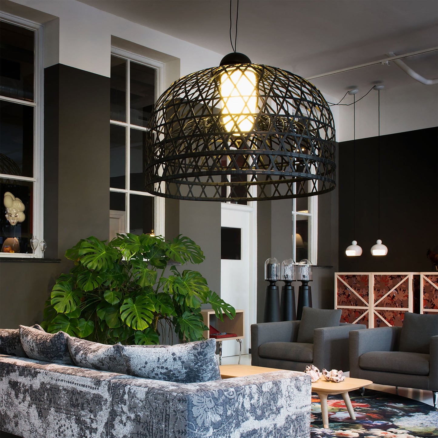 Emperor Suspension Light in living room.