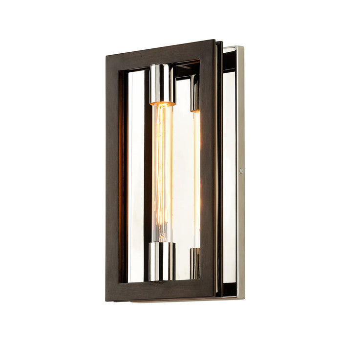 Enigma Wall Light in Bronze/Polished Stainless.