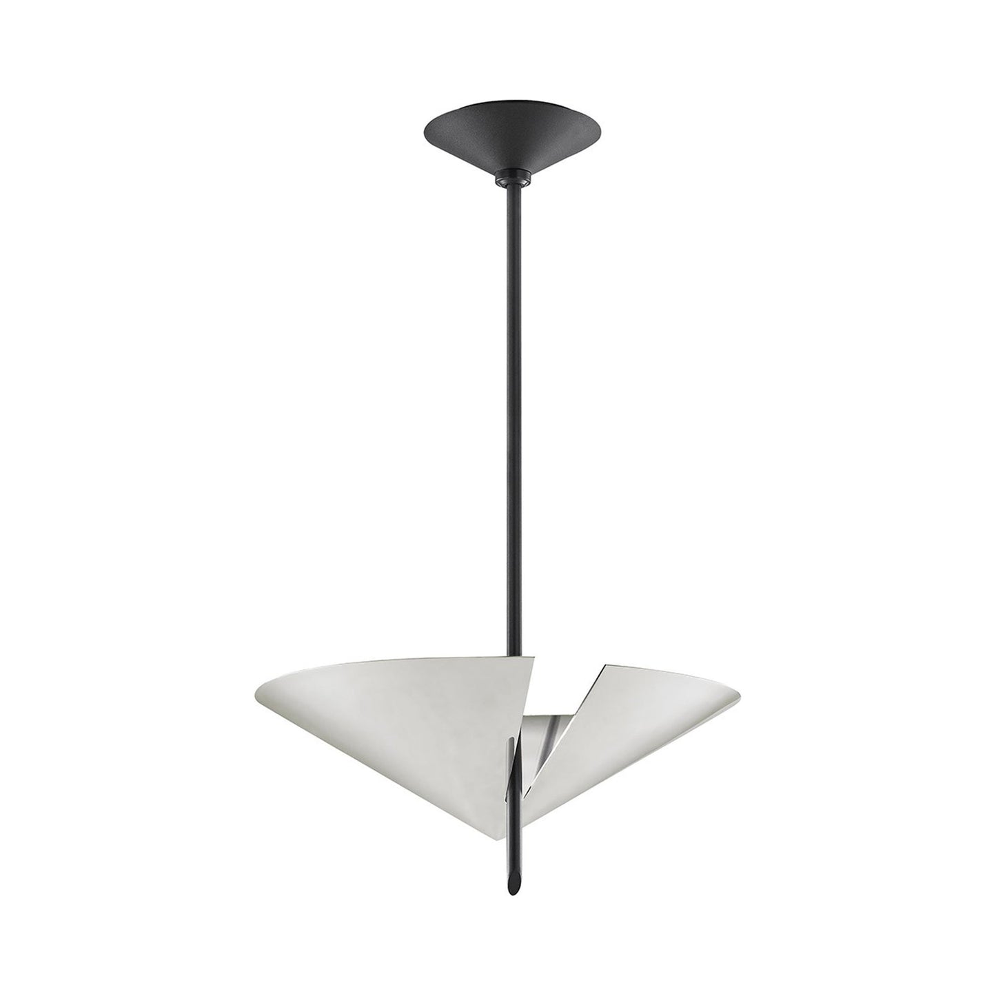 Equilibrium Pendant Light in Polished Nickel/Black.