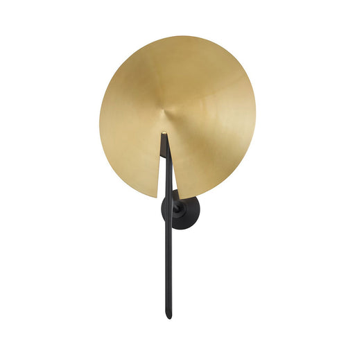 Equilibrium Wall Light in Aged Brass and Black.