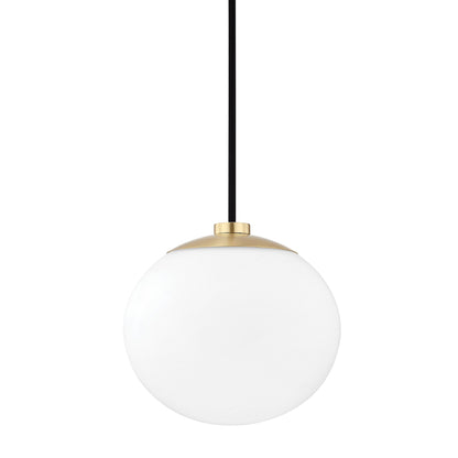 Estee Pendant Light in Gold and White.