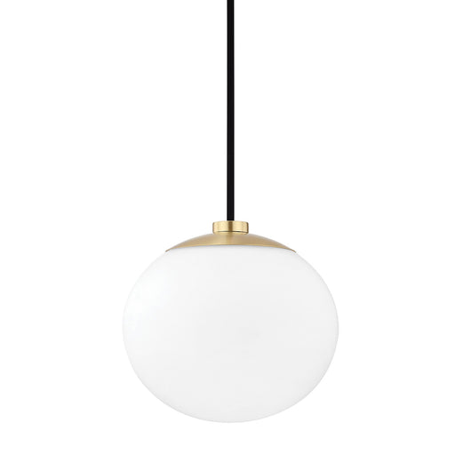 Estee Pendant Light in Gold and White.