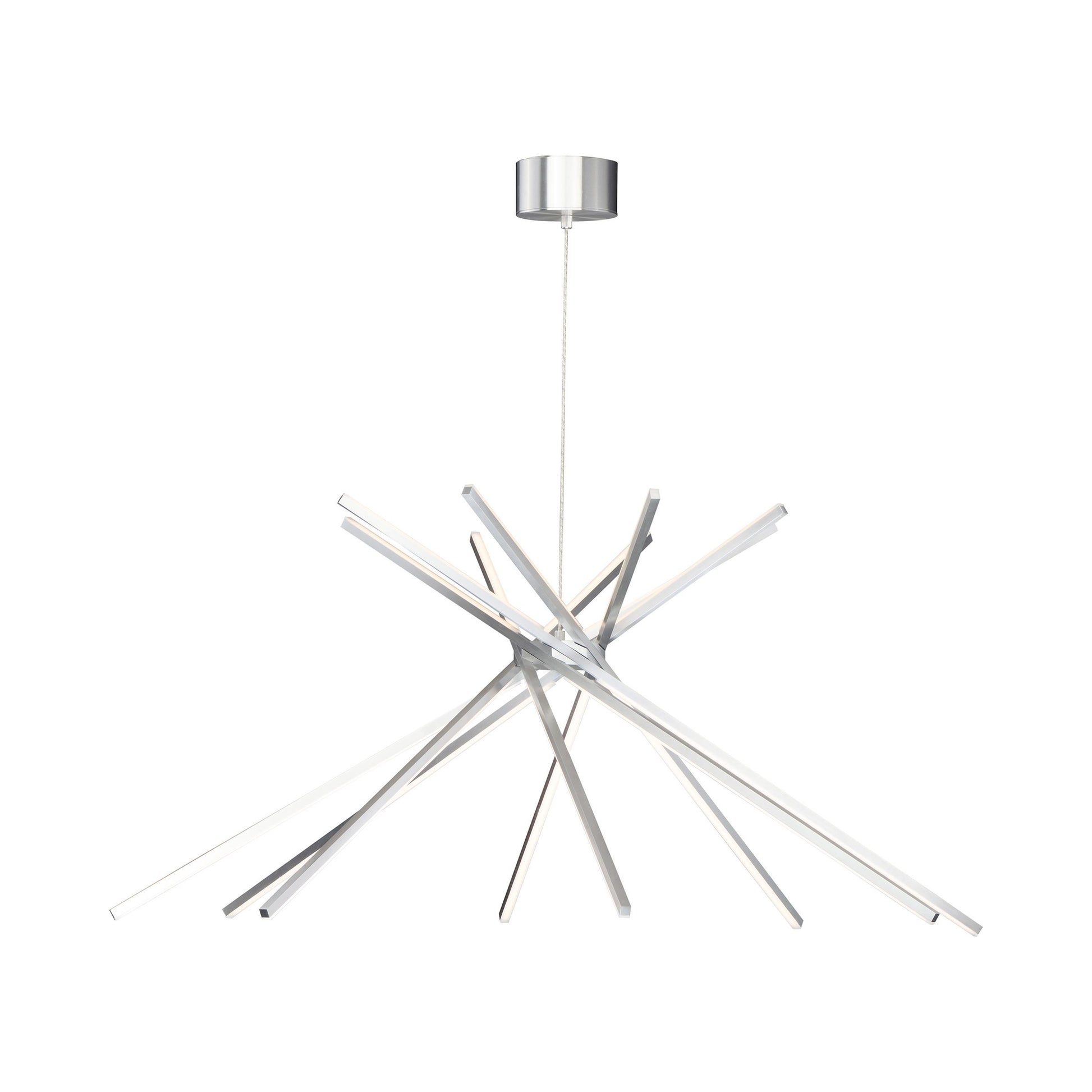 Alumilux Aster LED Multi Light Pendant Light in Satin Aluminum (8-Light).