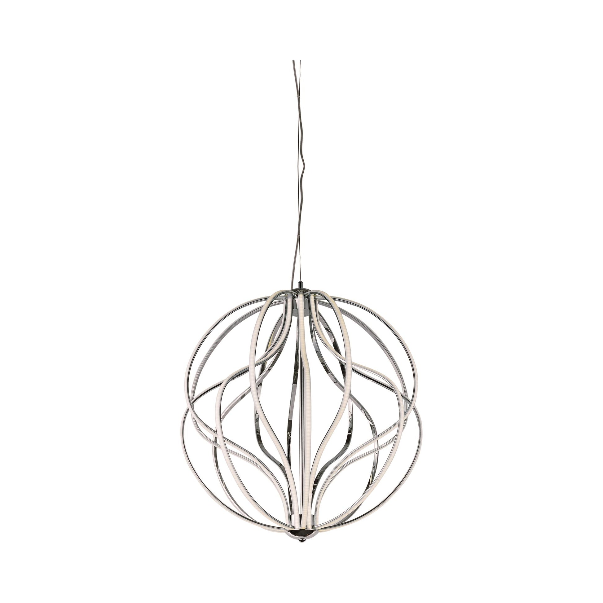 Aura Pendant LED Light in Polished Chrome (24-Inch).