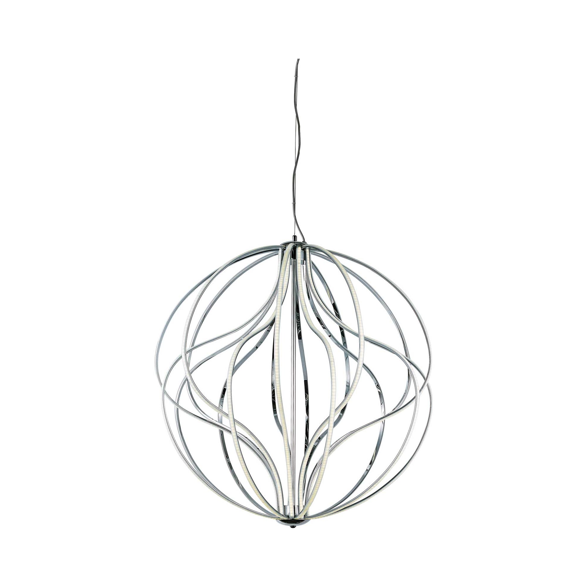 Aura Pendant LED Light in Polished Chrome (31-Inch).