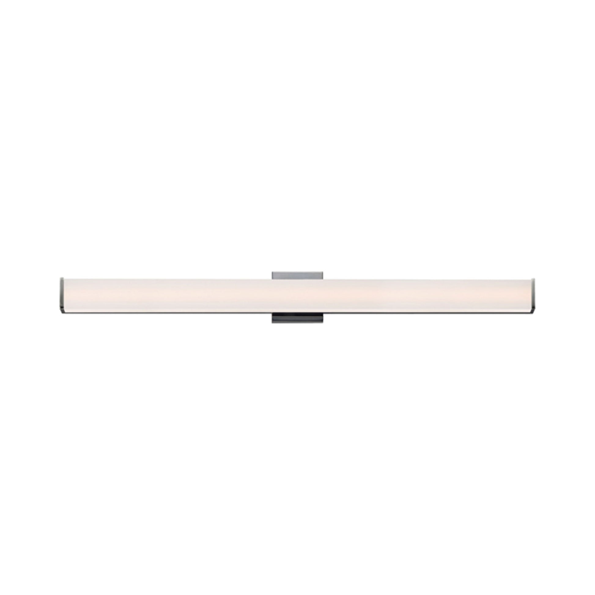 Baritone LED Vanity Wall Light in Satin Nickel (48-Inch).