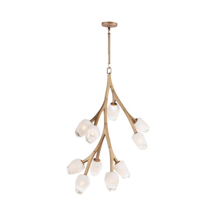 Blossom Pendant Light in Natural Aged Brass.